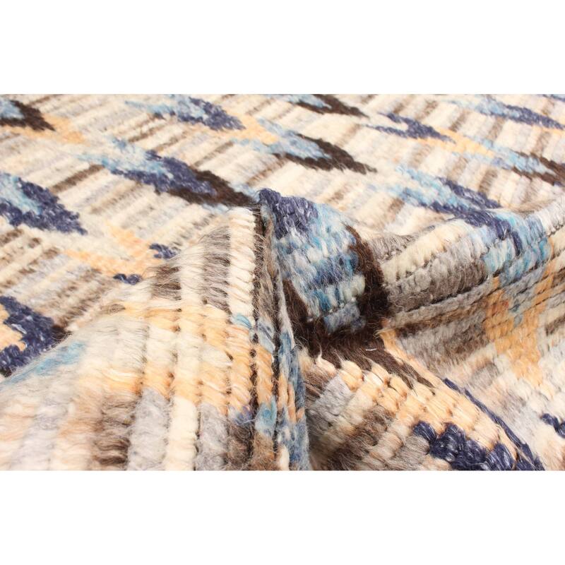 ECARPETGALLERY Hand-knotted Tangier Brown Wool Rug - 5'3 x 7'9