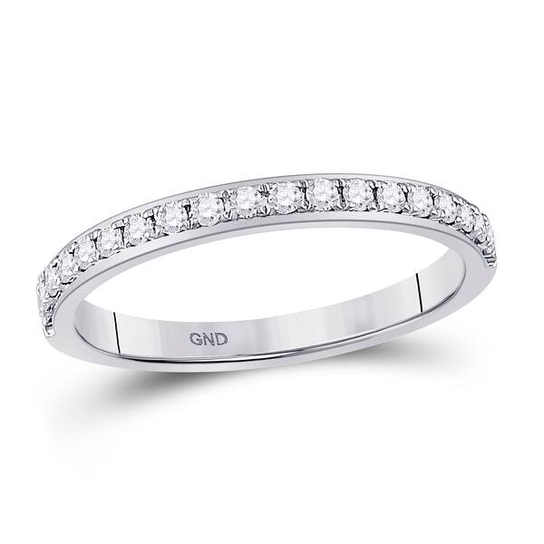 Size-3 Diamond Wedding Band in Sterling Silver 1/6 cttw, G-H,I2-I3 Size-3 Diamond Wedding Band in Sterling Silver 1/6 cttw, G-H,I2-I3