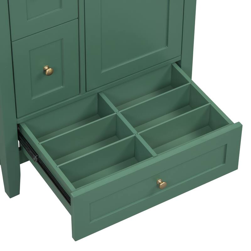 24-Inch Bathroom Vanity with Storage, Adjustable Shelf