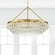 preview thumbnail 6 of 5, Calypso 6 Light Crystal Teardrop Vibrant Gold Chandelier - 30'' W x 20'' H
