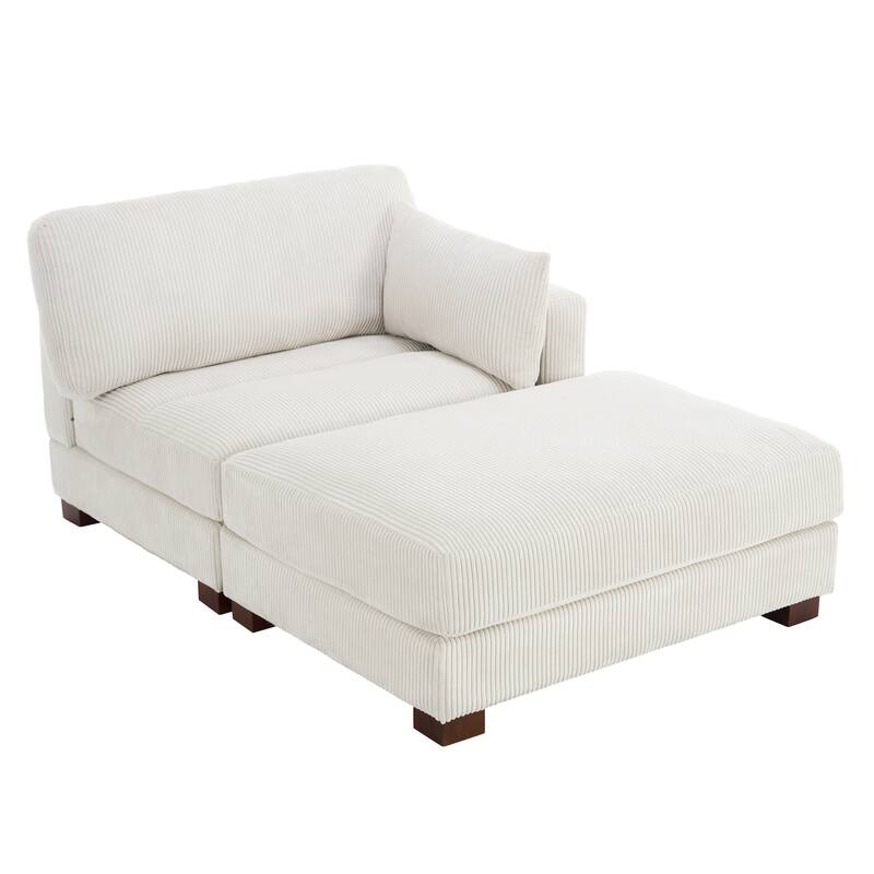 Sectional Sofa Set Modular Couch with Ottomans