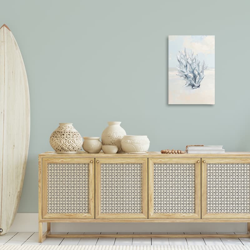 Stupell Soft Minimal Coral Branch Canvas Wall Art Design By Ramona Murdock