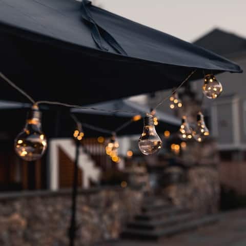 Early Edison Solar Powered LED Patio Bulb String Lights