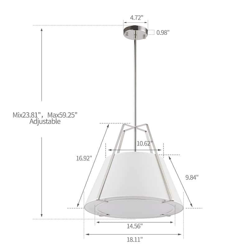 1-Light Single Pendant, Modern & Elegant Design - 18