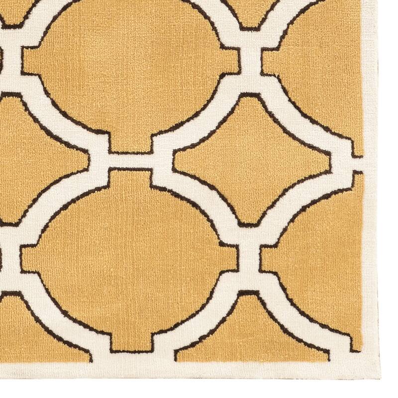 Tufted Geo Gold Polyester Rug