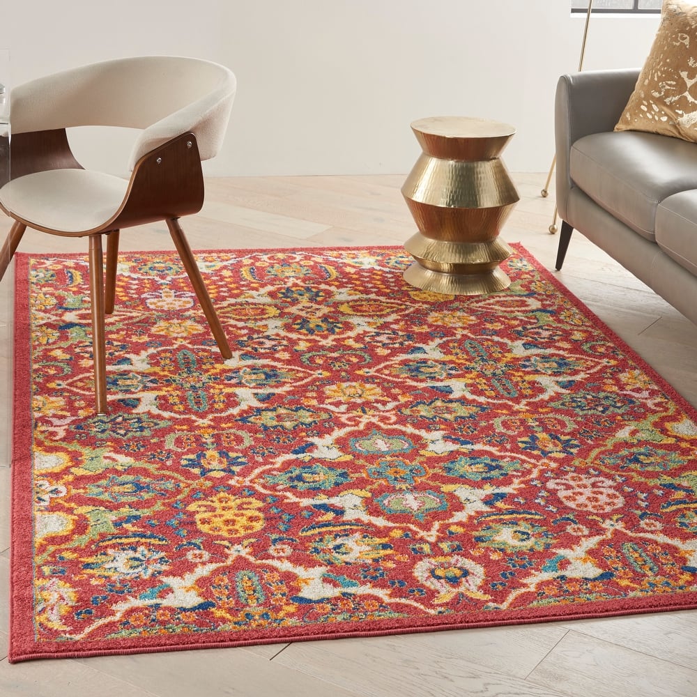 Nourison Allur Contemporary Boho Floral Medallion Area Rug