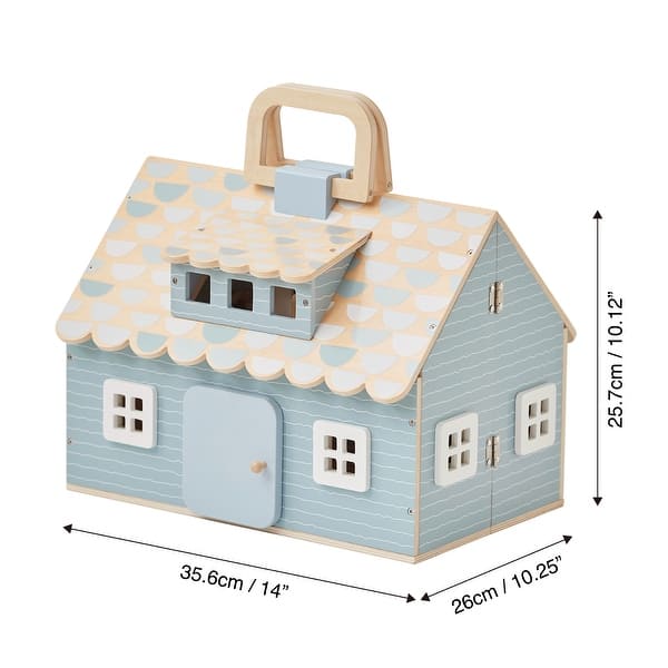 Olivia's Little World Quaint Portable Doll Cottage - Blue