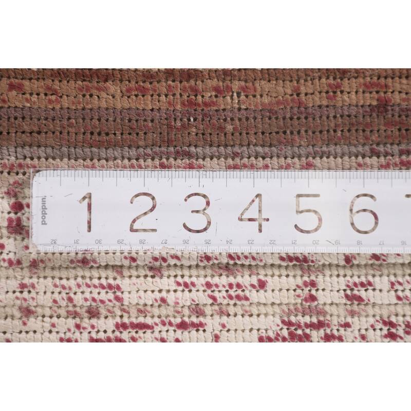 Abstract / Modern Accent Rug Handmade Oriental Wool Carpet - 2'8"x 4'8"