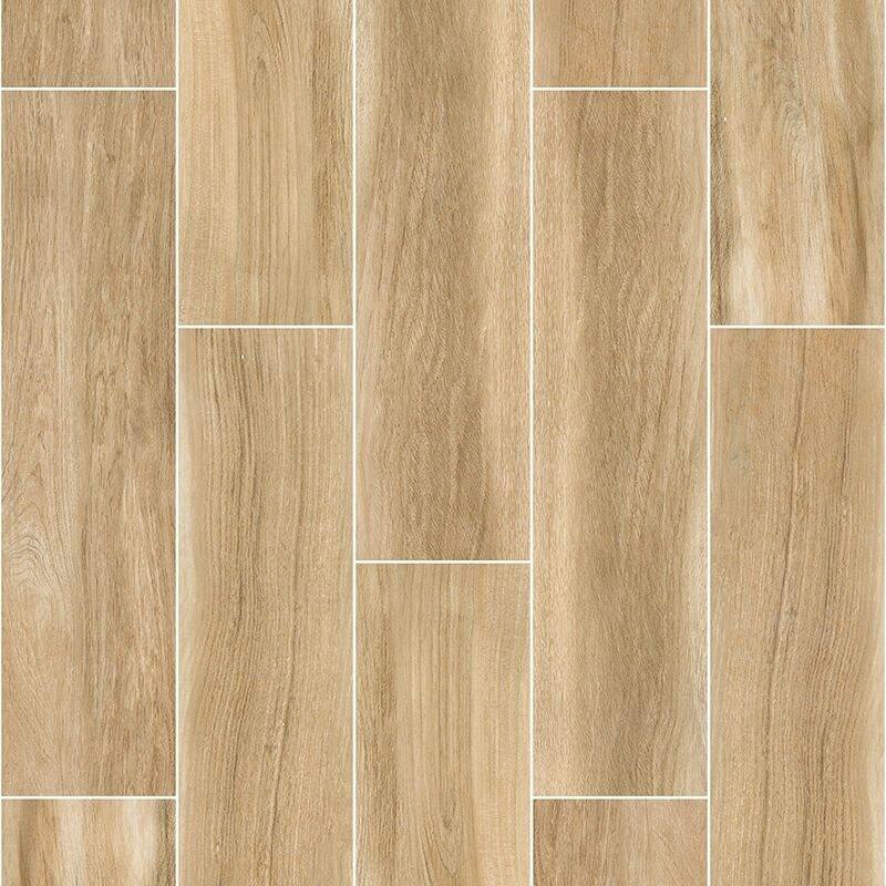 Shaw Valentino - 8" x 32" Rectangle Floor and Wall Tile - Wood Visual - Lights