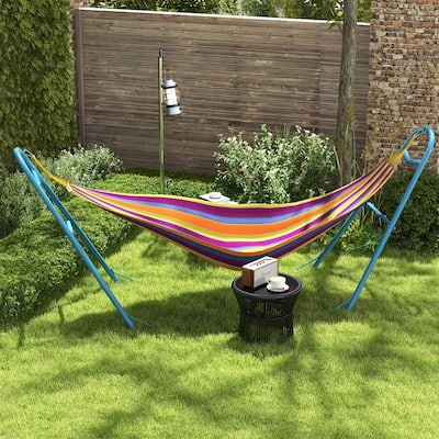 Hammock Stand for 2 Person, Portable Adjustable Steel Frame Hammock Stand with Weather Resistant Finish