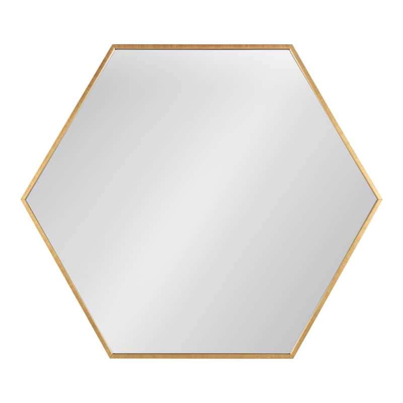 Kate and Laurel Rhodes Framed Mid-century Hexagonal Wall Mirror