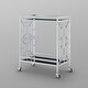 preview thumbnail 14 of 15, Johnson Serving Bar Cart 2 Tempered-Glass Shelves, Casters/ 2 Locking - N/A