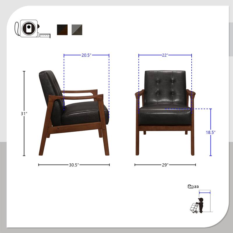 Rivulet Wood Arm Accent Chair