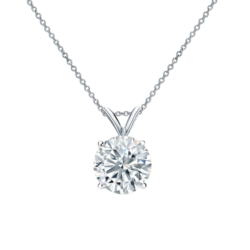 Vault Classics 1.00ct TW Natural Diamond 4-Prong Solitaire Pendant (I VS2) - White