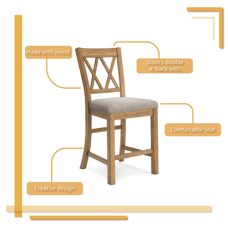 Signature Design by Ashley Havonplane Brown Counter Height Barstool - 20.5"W x 24.25"D x 42"H