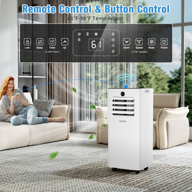 3-in-1 Portable Air Conditioner for Home & Office – Cooling, Dehumidifier, and Fan Function with Window Kit