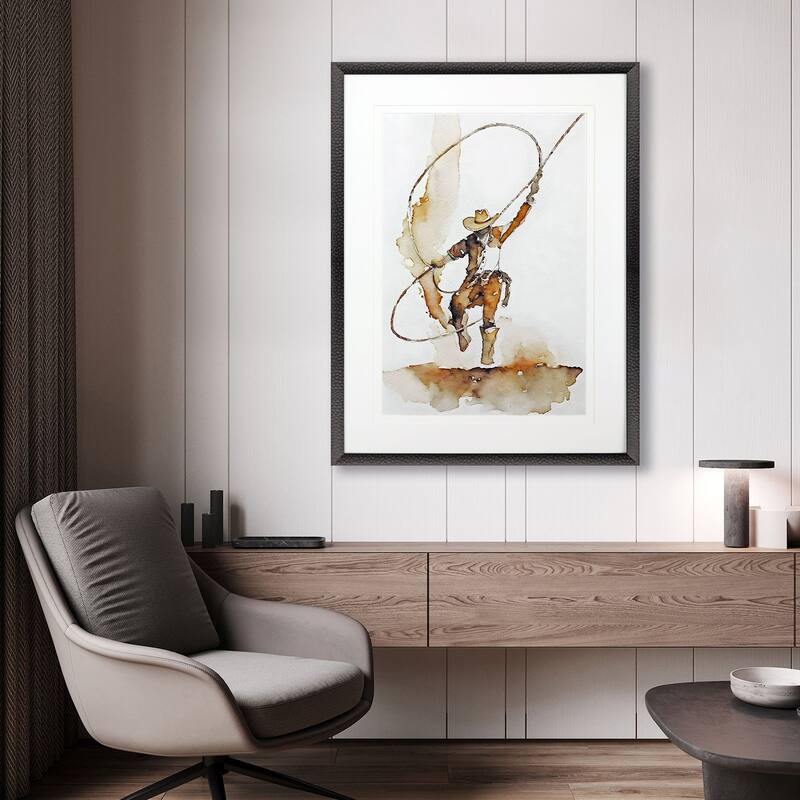 Lasso Framed Art Giclee Under Glass