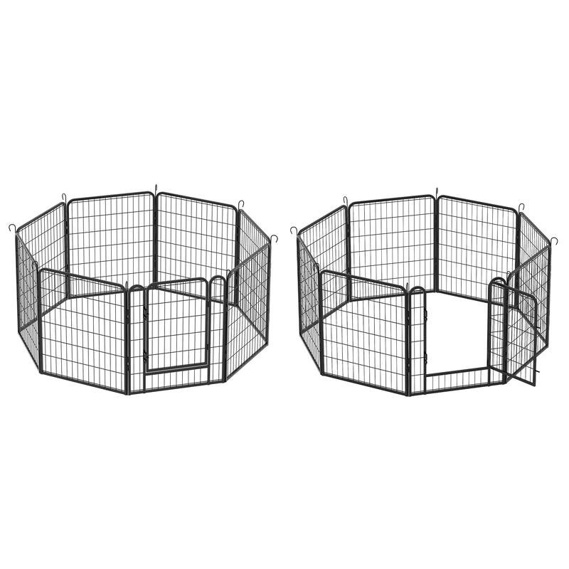 Heavy Duty Metal Playpen Dog House Dog Crate with Door Dog Fence Pet Exercise Pen Dog Crate for Outdoor