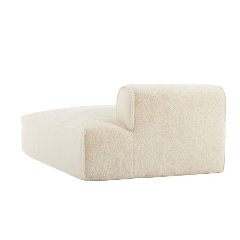 72" Oversized Modular Sofa Bed, Beige Fabric, Left - handed, No Assembly, Foam - Filled, Elderly/Baby - friendly