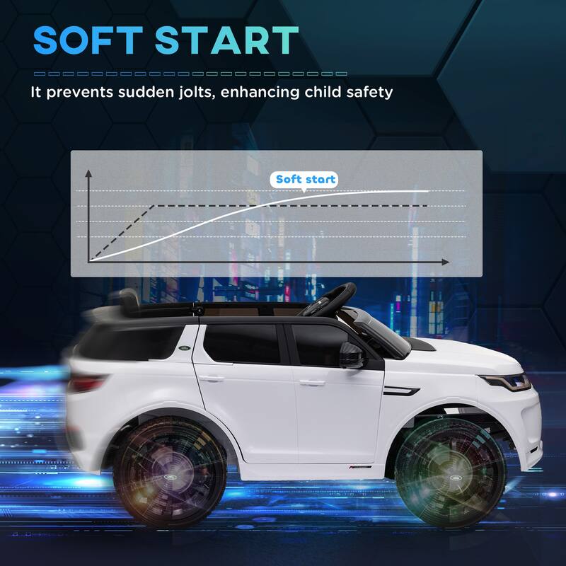 Licensed Land Rover Discovery Sport Electric Ride-On Car for Kids with Parental Remote Control, Soft Start, and Music Features