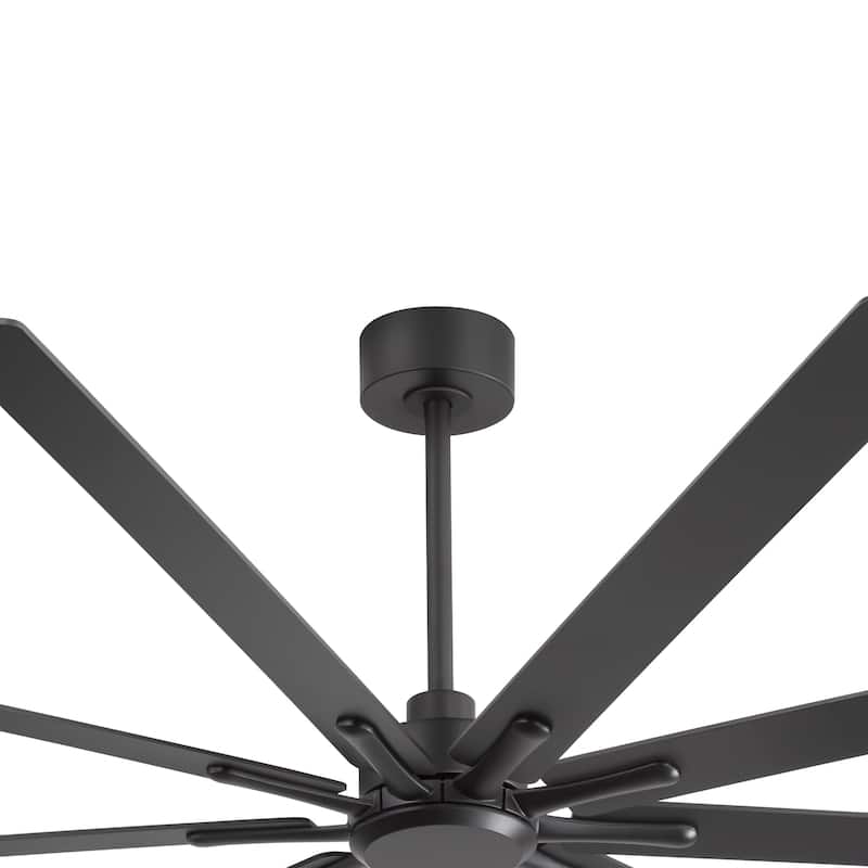 Large 84" Black Ceiling Fan No Light with Remote(9 Reversible Blades)