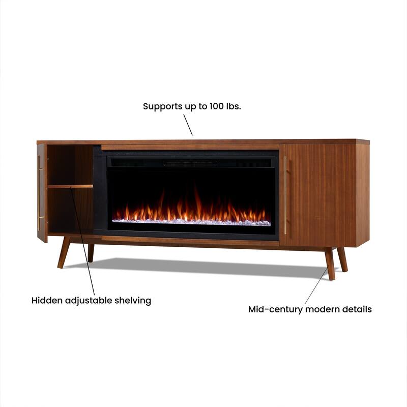 Morris 72" Smart Landscape Electric Fireplace TV Stand by Real Flame