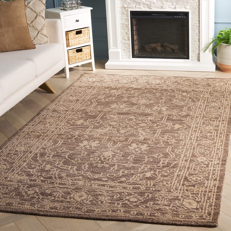 SAFAVIEH Hand-knotted Kenya Bobette Southwestern Tribal Wool Rug - 9' x 12' - Brown/Beige