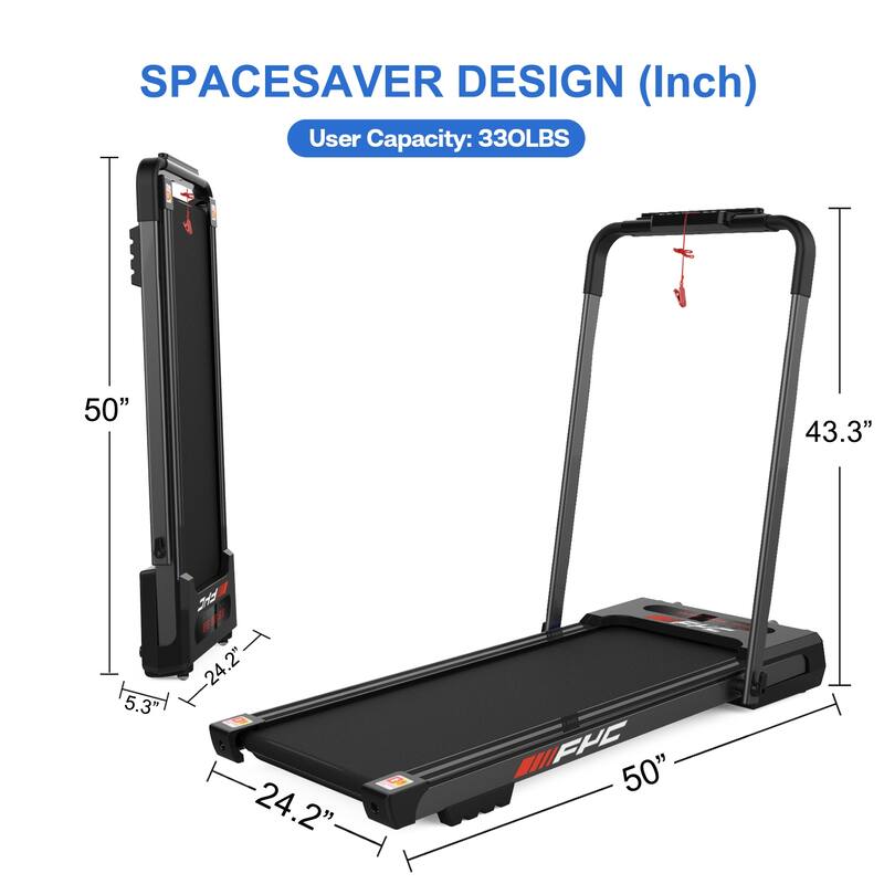 3.5HP Electric 2 in 1 Foldable Fitness Treadmill