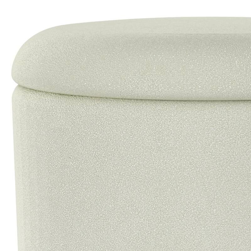 Modern Fabric Round Storage Ottoman