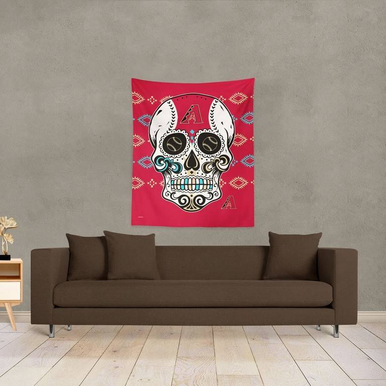MLB Candy Skull Printed Wall Hanging