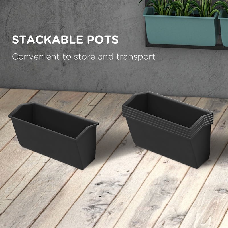 Outsunny 3-Tier Wall Planter with 6 Pots
