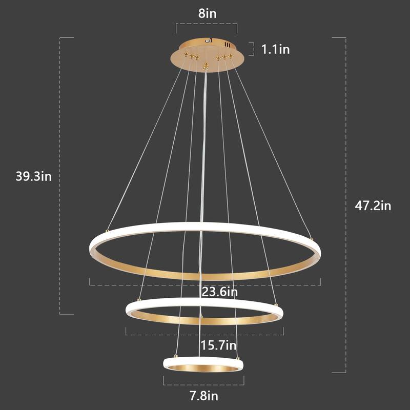 LED Tiered Linear Design Chandelier, Classic Semi Flush Mount Chandelier, Living Room Kitchen Island Dining Foyer Pendant Light