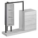 preview thumbnail 18 of 33, Modern Wardrobe Closet with Drawers Shelves and Cabinets Storage Organizer - 55.30"L