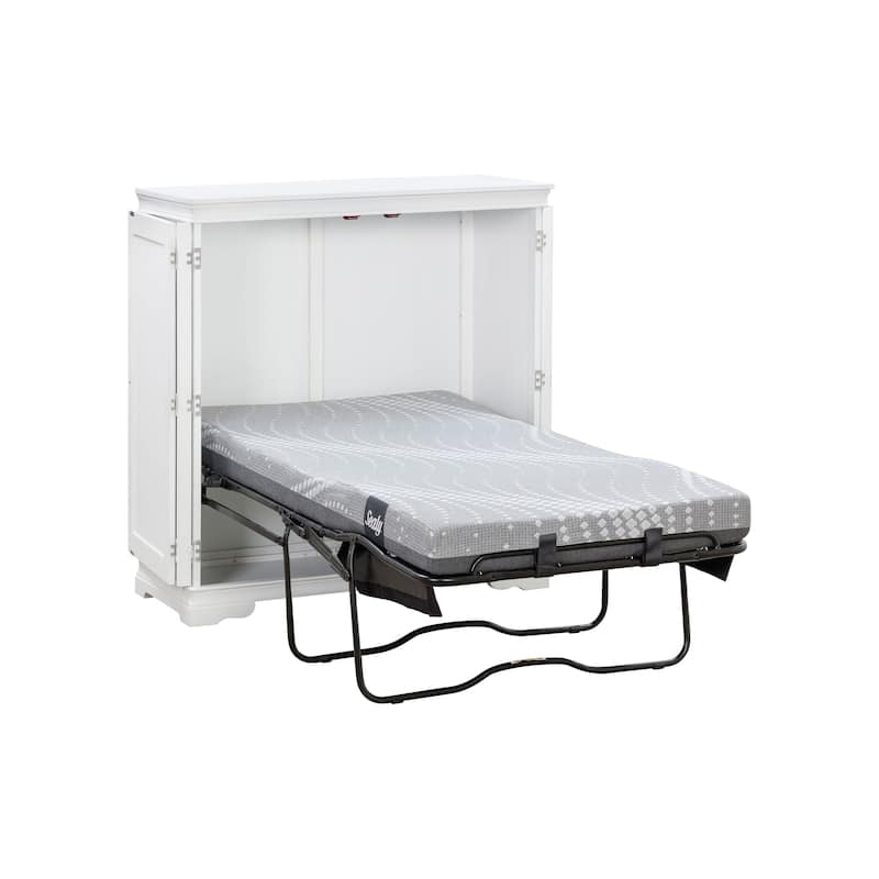 San Sebastian Cabinet Murphy Bed with Sealy Gel Memory Foam Mattress - White - Twin