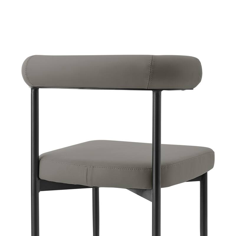 Shannon Upholstered Curved Back Barrel Kitchen Dining Chairs - Set of 2