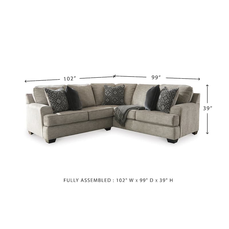 Signature Design by Ashley Bovarian Beige and Grey 2-Piece Sectional Sofa