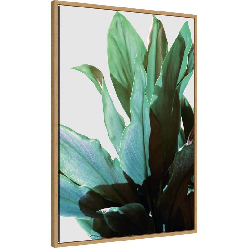 Green Leaves by Gemma Bardot (23 x 33 in.), Framed Canvas Wall Art Print