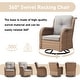 preview thumbnail 3 of 8, Pocassy 3-Piece Outdoor Swivel Bistro Set, Wicker Rocking Chairs
