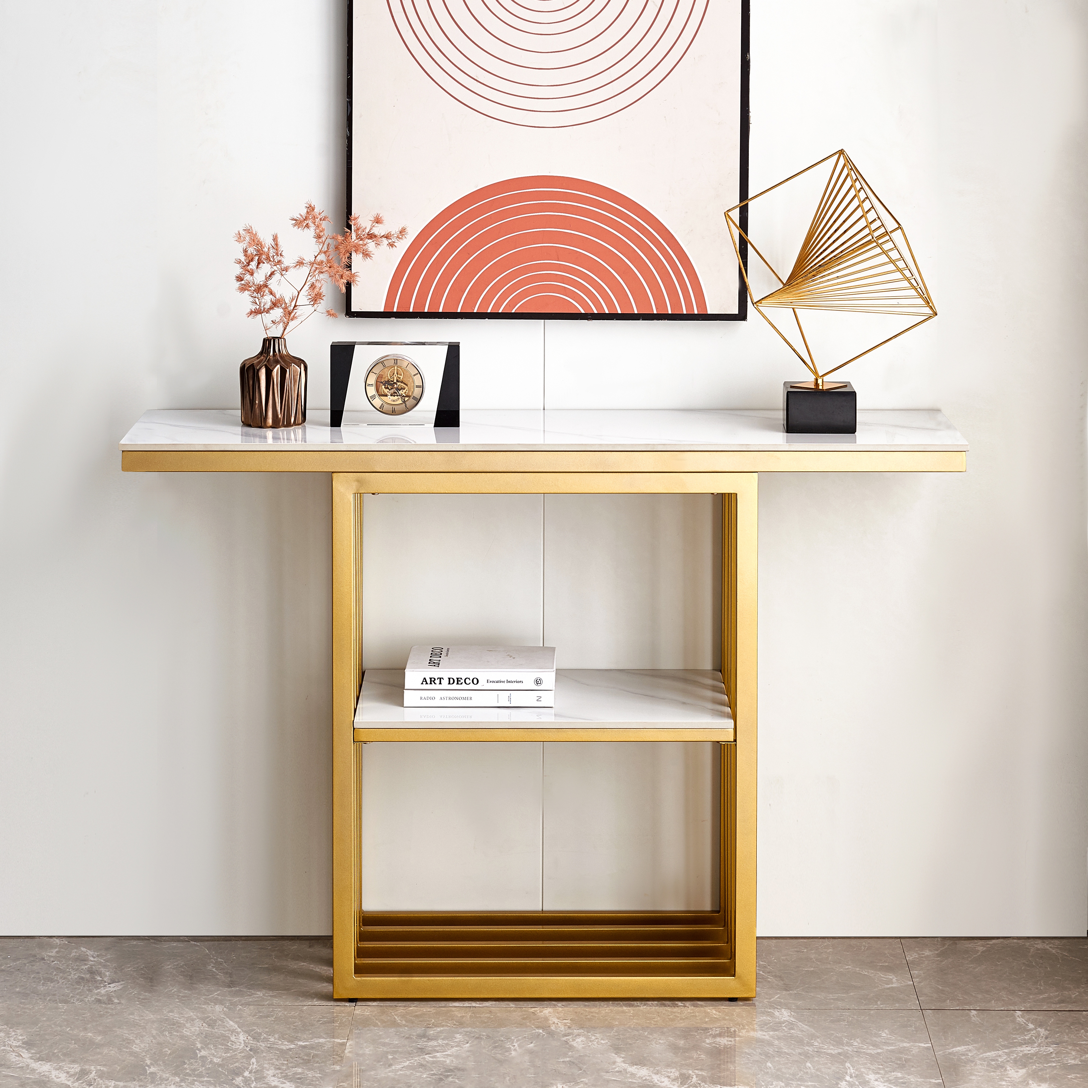 Adjustable console clearance table