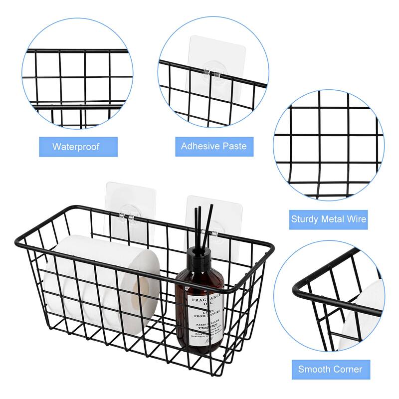 Set of 2 Wire Storage Baskets - 2PCS