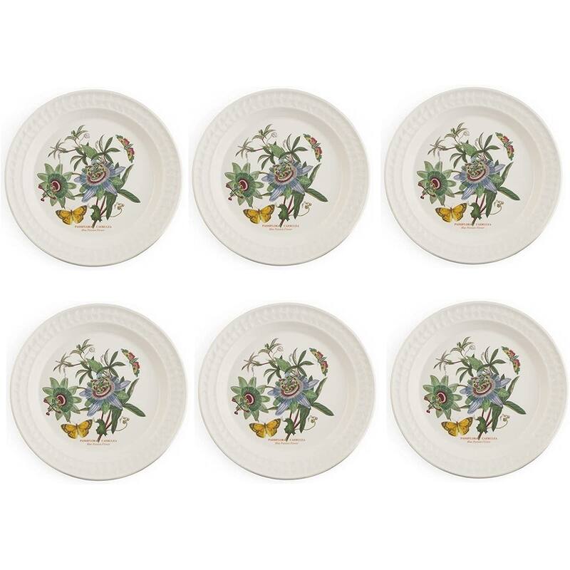 Portmeirion Set of 6 Botanic Garden Harmony Papilio Amber Dinner Plates - 10.5 Inch - 10.5 Inch