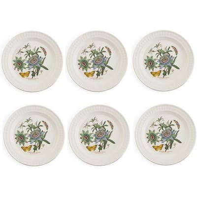 Portmeirion Set of 6 Botanic Garden Harmony Papilio Amber Dinner Plates - 10.5 Inch