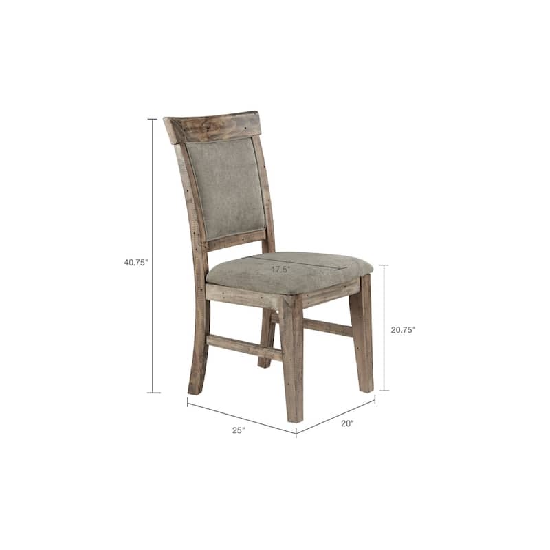 Distressed Wood Dining Chair Set of 2, Kitchen Side Chair