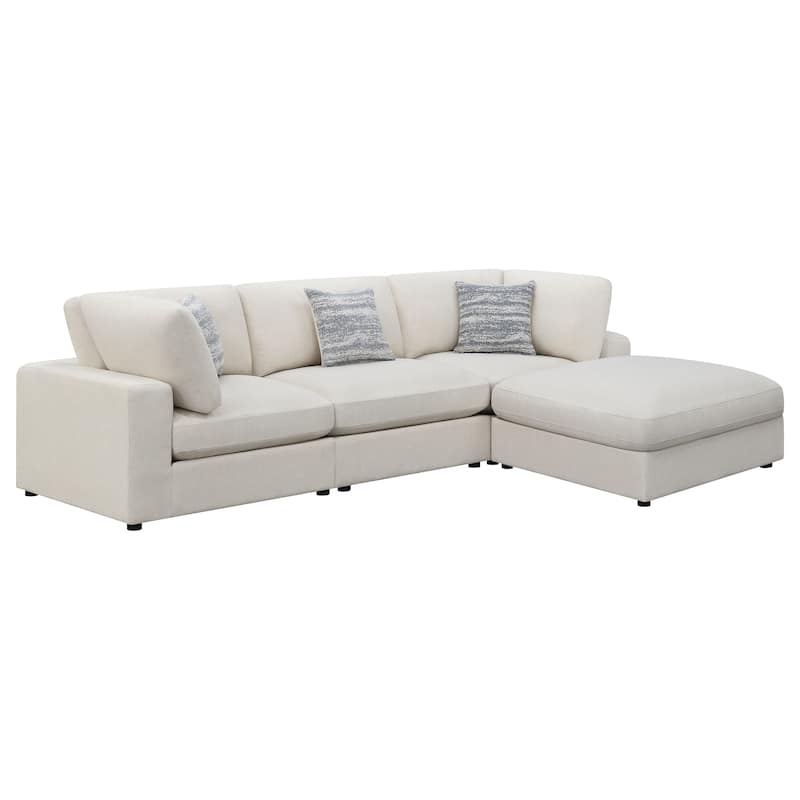 Serene 4-piece Upholstered Modular Sectional Sofa - Beige