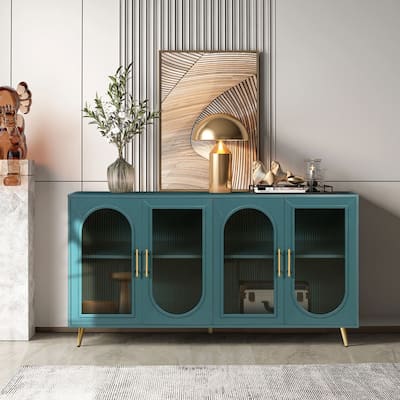 Storage Cabinet or Wood TV Stand with Adjustable Shelves