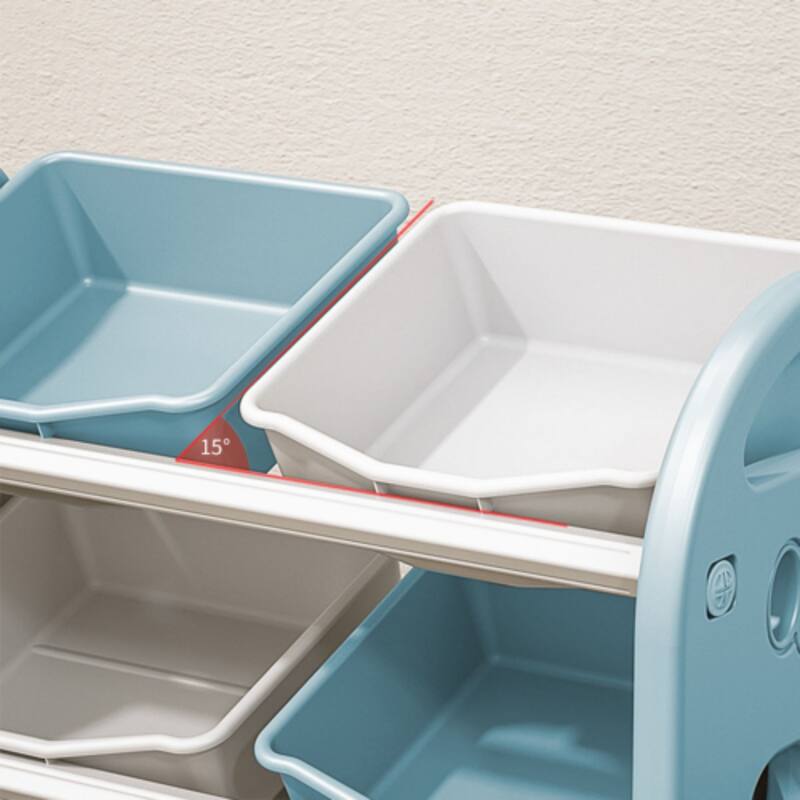Multilayer Kids' Toys Storage Cabnient Storage Children's Floor Shelf Clutter Organizer Basket