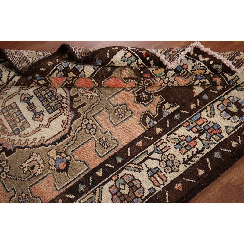 Hamedan Persian Accent Rug Hand-Knotted Wool Carpet - 4'0" x 6'5"