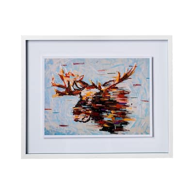 Fractal Moose Framed Art Print