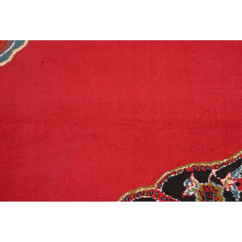 Geometric Red Tabriz Turkish Area Rug Machine Made Carpet - 9'8" x 13'4"