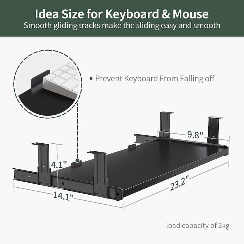 FEZIBO/Home Office Furniture/Wood/Desk With Keyboard Tray/Desks